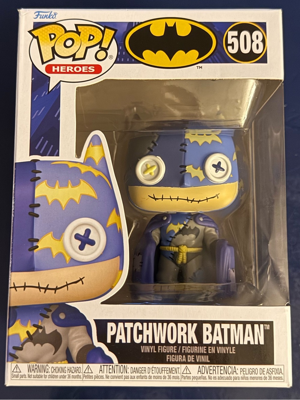 Funko Pop! Patchwork Batman Pop! Vinyl - Blue, Yellow, Black